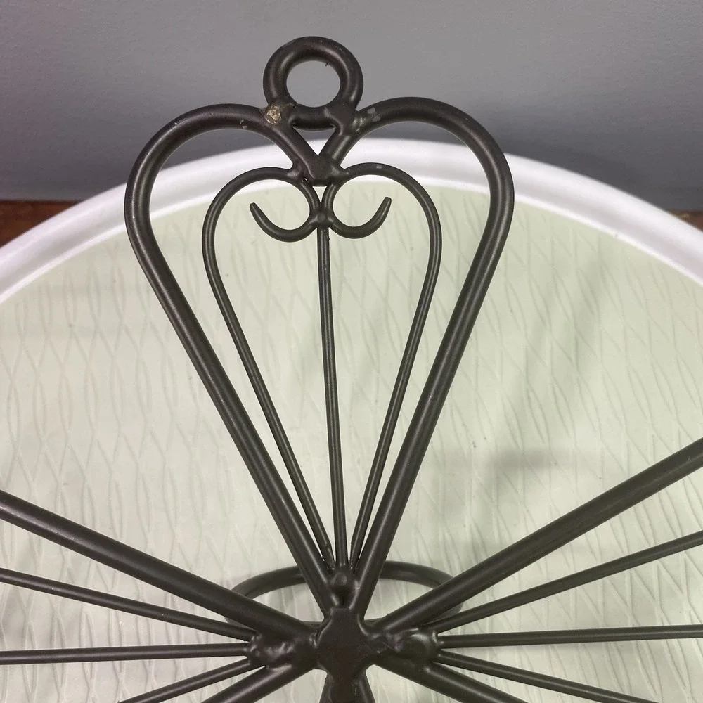 Vintage PartyLite wrought iron Candle Holder Black Metal Cross Sconce 15X 12